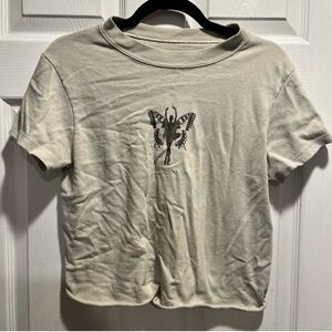 Brandy Melville Beige Graphic Tee